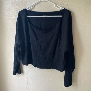Wild fable plus wide neck crop long sleeve